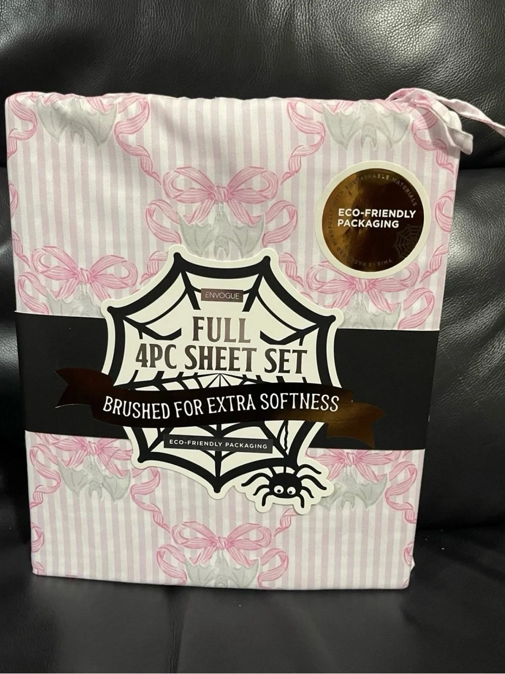 Halloween ENVOGUE Coquette Bows and Bats Full Sheet Set
